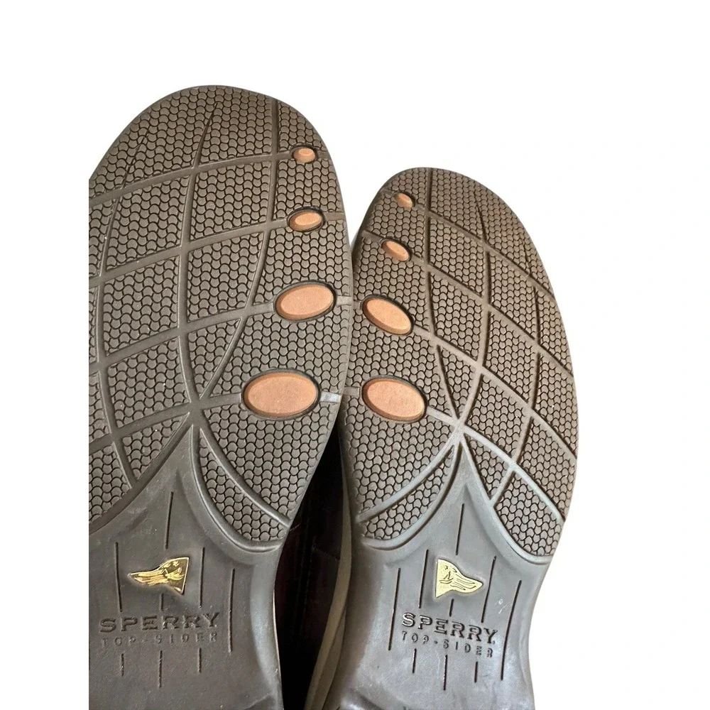 Sperry Mens Gold Cup Amaretto Leather Boat Shoes 0579052‎ Sz 11.5 Wide